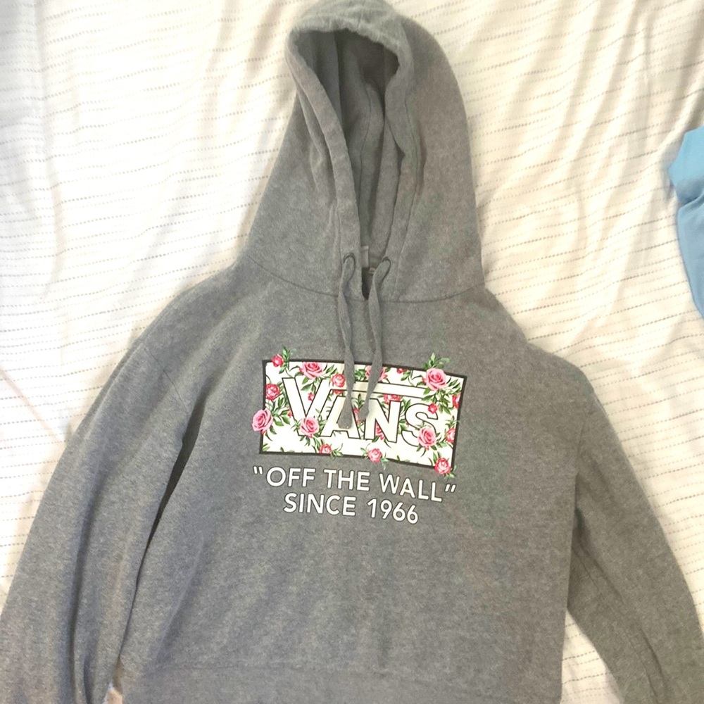 Vans light grey hoodie